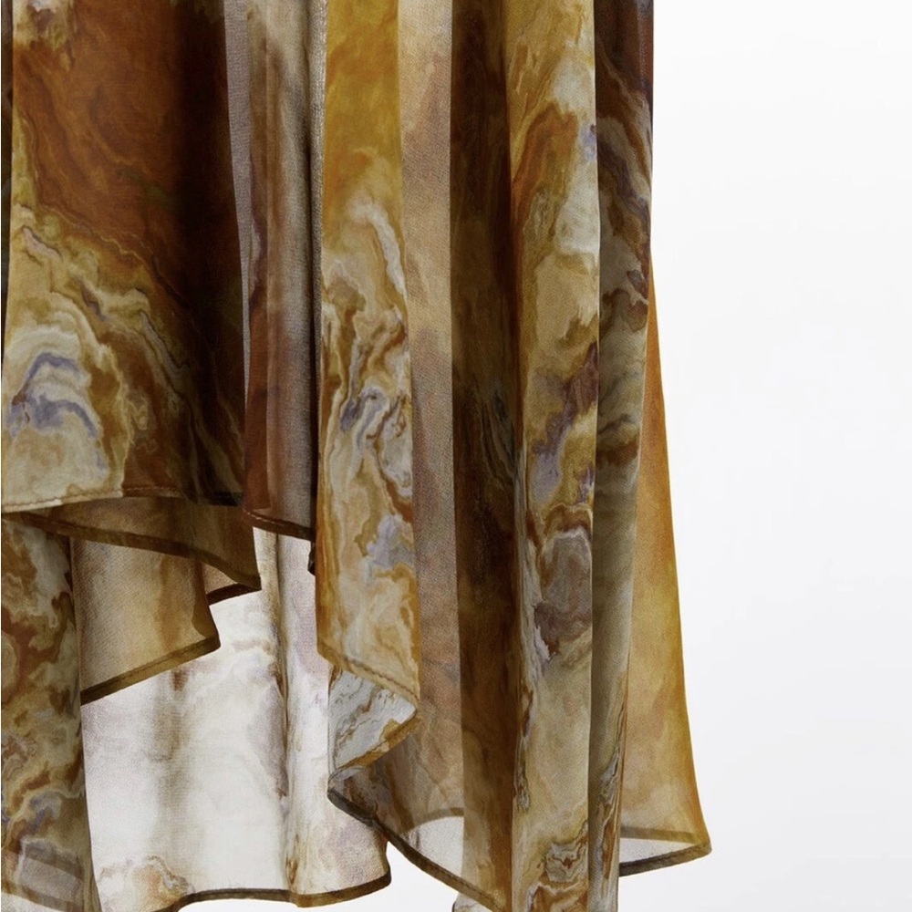 Zara Silk Halter Ruched Maxi Dress BNWT - Picture 8 of 11